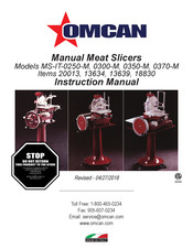 Omcan MS-IT-0370-M Manuel D'instructions