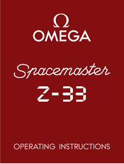 Omega Spacemaster Z-33 Mode D'emploi