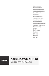 Bose SOUNDTOUCH 10 Notice D'utilisation