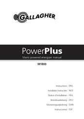 Gallagher PowerPlus M1800 Notice D'installation