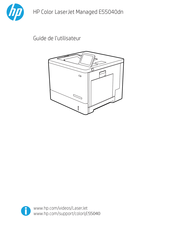 HP Color LaserJet Managed E55040dn Guide De L'utilisateur