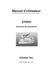 Avision AV600U Manuel D'utilisateur