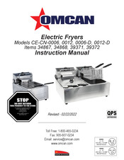 Omcan 39371 Manuel D'instructions