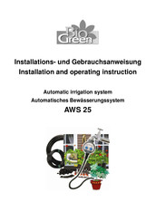 Bio Green AWS 25 Instructions D'installation Et D'utilisation