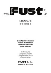 FUST NOVAMATIC OKO 1020.2-IB Notice D'utilisation