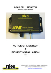 NKE 90-60-540 Manuel D'installation Et Utilisation