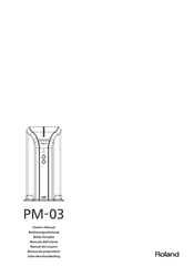 Roland PM-03 Mode D'emploi