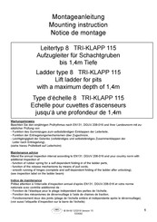 W+W TRI-KLAPP 115 Notice De Montage
