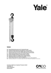 Columbus McKinnon Yale VS III Mode D'emploi