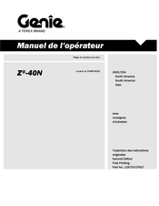 Genie Z-40N Manuel De L'opérateur