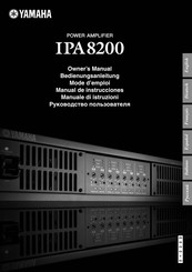 Yamaha IPA 8200 Mode D'emploi