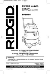 RIDGID Smart Pulse RV34100 Manuel D'utilisation