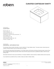 Robern CURATED CARTESIAN VANITY Instructions De Montage