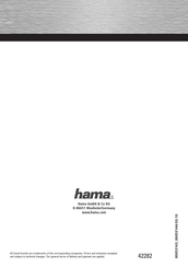 Hama 00053144 Mode D'emploi