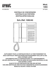 Urmet 1083/40 Mode D'emploi