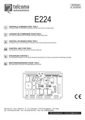 Telcoma Automations E224 Mode D'emploi