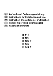 Wamsler K 138 Instructions D'installation Et D'utilisation