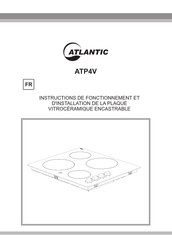 Atlantic ATP4V Instructions De Fonctionnement Et D'installation