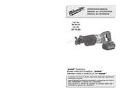 Milwaukee M28 SAWZALL 0719-20 Manuel De L'utilisateur