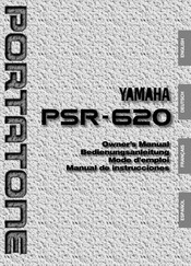 Yamaha PortaTone PSR-620 Mode D'emploi