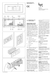 Bpt NOVAKIT Série Instructions Pour L'emploi Et L'installation