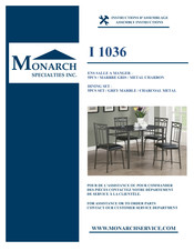 Monarch Specialties I 1036 Instructions D'assemblage