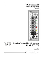 Ahlborn ALMEMO 809 Notice D'utilisation