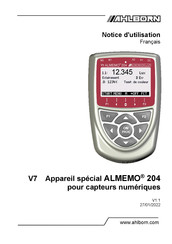Ahlborn V7 ALMEMO 204 Notice D'utilisation