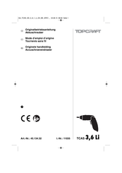 TOPCRAFT TCAS 3,6 Li Mode D'emploi D'origine