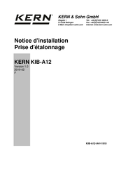 KERN KIB-A12 Notice D'installation