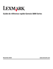 Lexmark Genesis S800 Série Guide De Référence Rapide