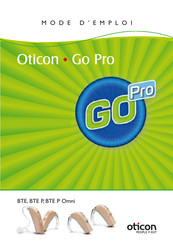 oticon Go Pro BTE P Omni Mode D'emploi