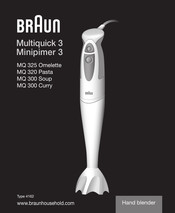 Braun MQ 320 Pasta Mode D'emploi