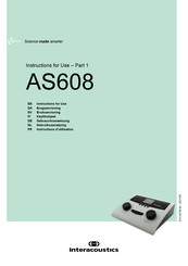 Interacoustics AS608 Instructions D'utilisation
