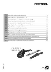 Festool PLANEX LHS 225 EQ Notice D'utilisation D'origine/Liste De Pièces De Rechange