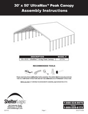 ShelterLogic UltraMax 30x50 Instructions D'assemblage