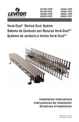 Leviton Versi-Duct 491RU-HFR Directives D'installation