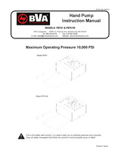 BVA Hydraulics P8701M Manuel D'instructions