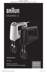 Braun MultiMix 5 HM 5100 Instructions