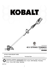 Kobalt 0837885 Mode D'emploi