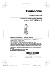 Panasonic KX-TGFA30C Manuel D'installation