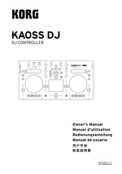 Korg KAOSS DJ Manuel D'utilisation