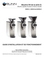 Bunn GVH-3 Guide D'installation Et De Fonctionnement