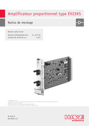 HAWE Hydraulik EV22K5 Notice De Montage