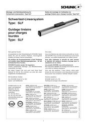 SCHUNK SLF Notice De Montage Et D'utilisation