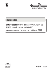 Elektromaten TSE 5.24 WS Instructions