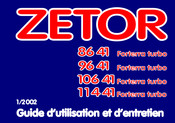 Zetor Z 8641 Mode D'emploi