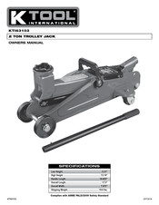 K Tool International KTI63103 Manuel D'opération