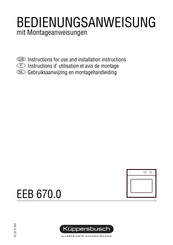 Kuppersbusch EEB 670.0 Instructions D'utilisation Et Avis De Montage