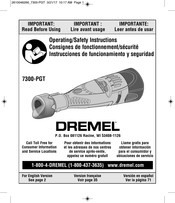 Dremel 7300-PGT Consignes De Fonctionnement/Sécurité